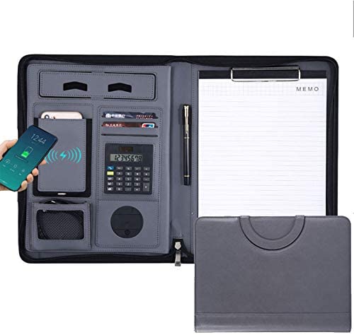 executive folder with power bank- power bank-notebook-