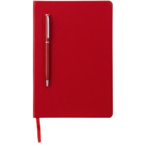 Magnetic-A5-Notebook-With-Pen-Red