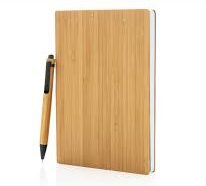 bamboo notebook with pen