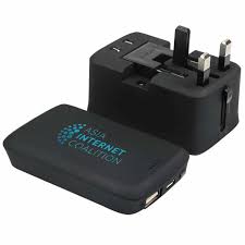 5000Mah Power bank with europe travel adapter