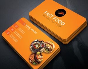Business card with corner edges