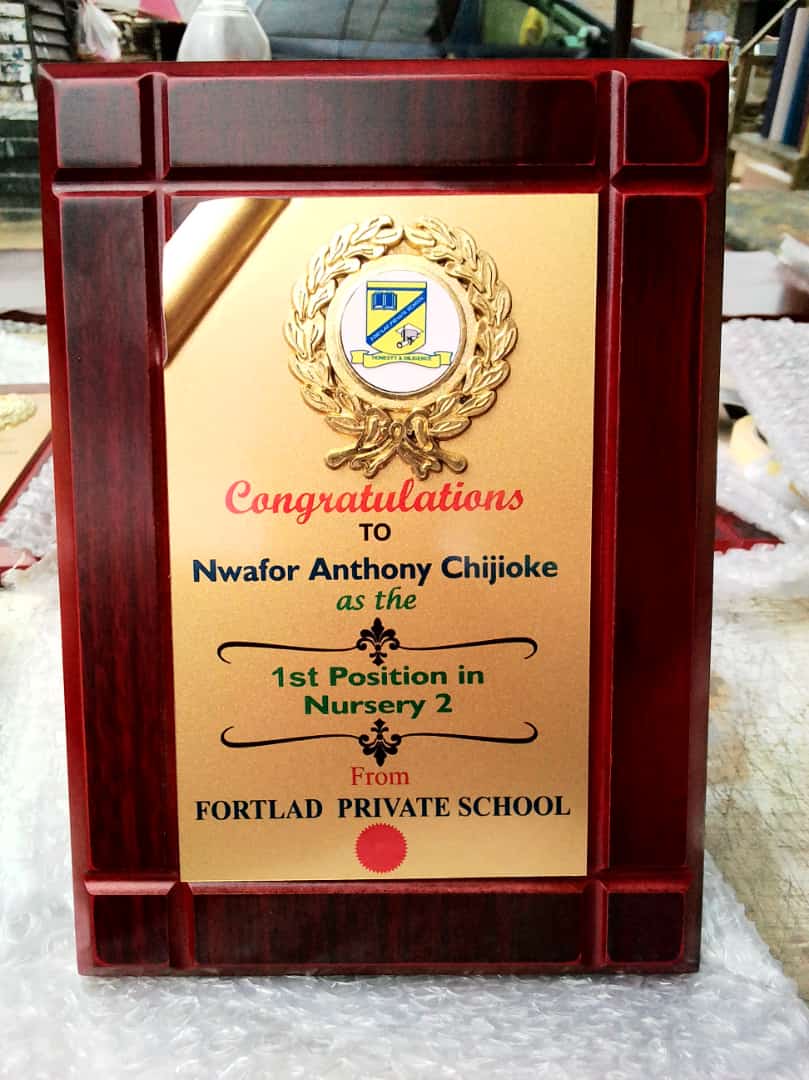 wooden award