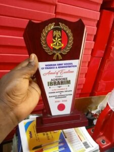 wooden award