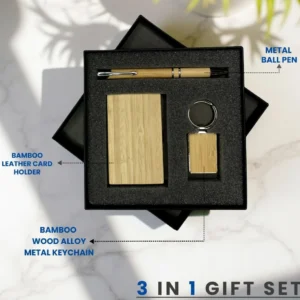 3pcs bamboo set(key ring, cardcase, pen)