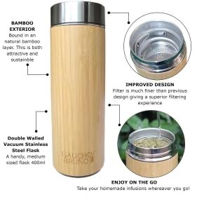 bamboo stainless vaccum flask