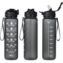 1000ml leakproof bpa free water bottle with motivational time marker for fitness