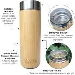 bamboo temperature flask with bamboo casen
