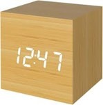 wood style led clock (led, clock, alarm, calendar, voice control)