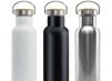 stainless steel vacuum flask with bamboo cover